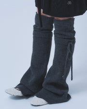【TUOMIO】LAYERED KNIT LEG WARMER