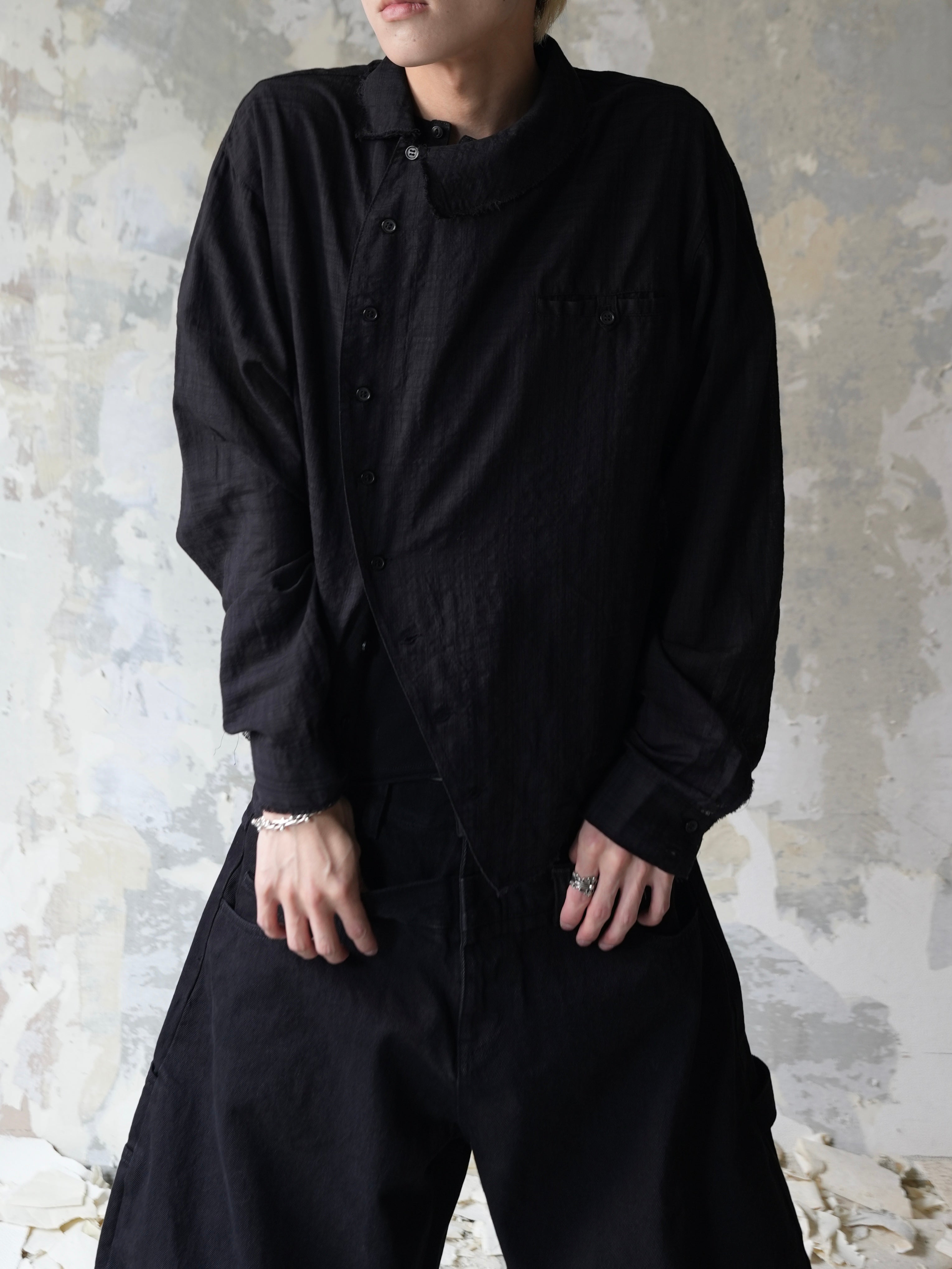 【Lee fi Ne】完売品 Offset sheer check shirt Lee fi Ne】Offset Sheer Check Shirt – PRESSING WEB SHOP