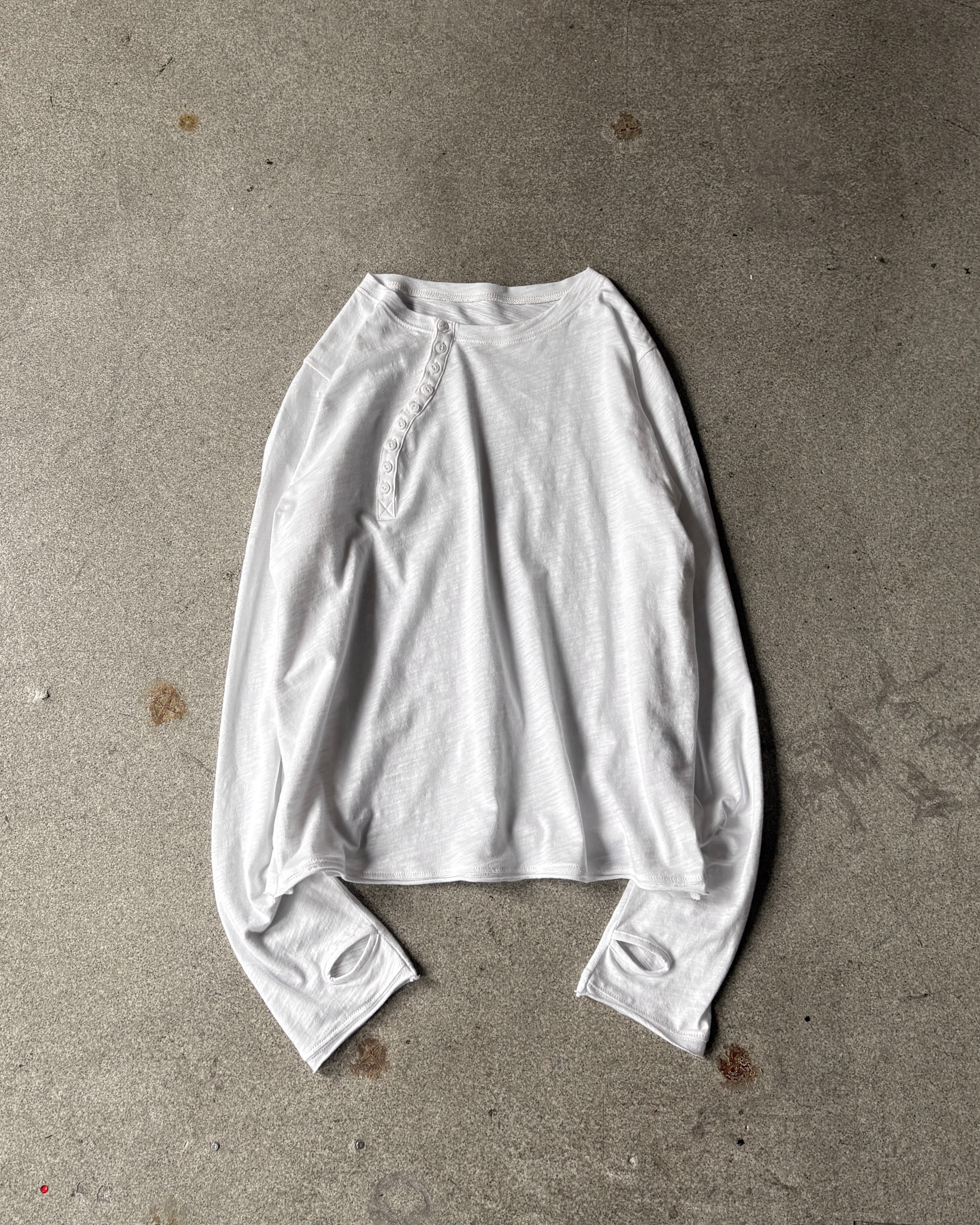 【Lee fi Ne】Offset Henley LS Tee