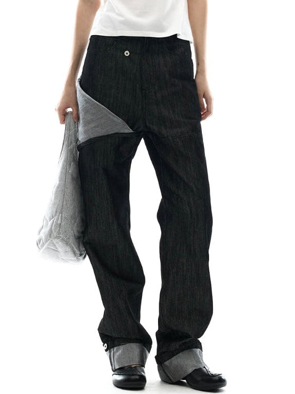 【OJOS】Metal Denim Pants
