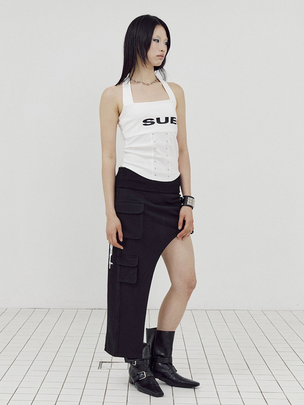 【SETUP-EXE】LOGO HALTER TANK TOP