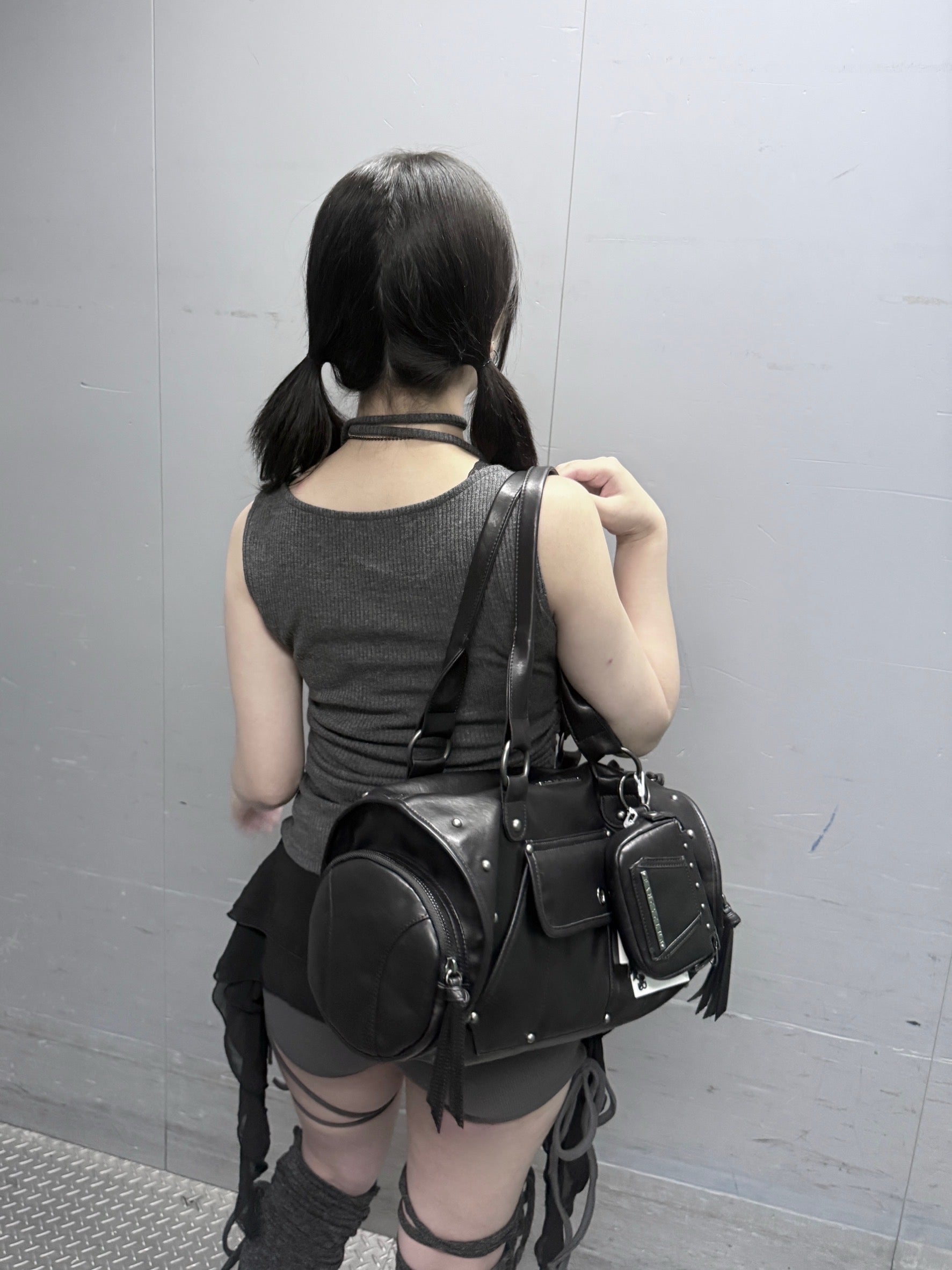 受注制【nmtc+】Doodle Lace Sleeveless Tee Muffler Set (2color)