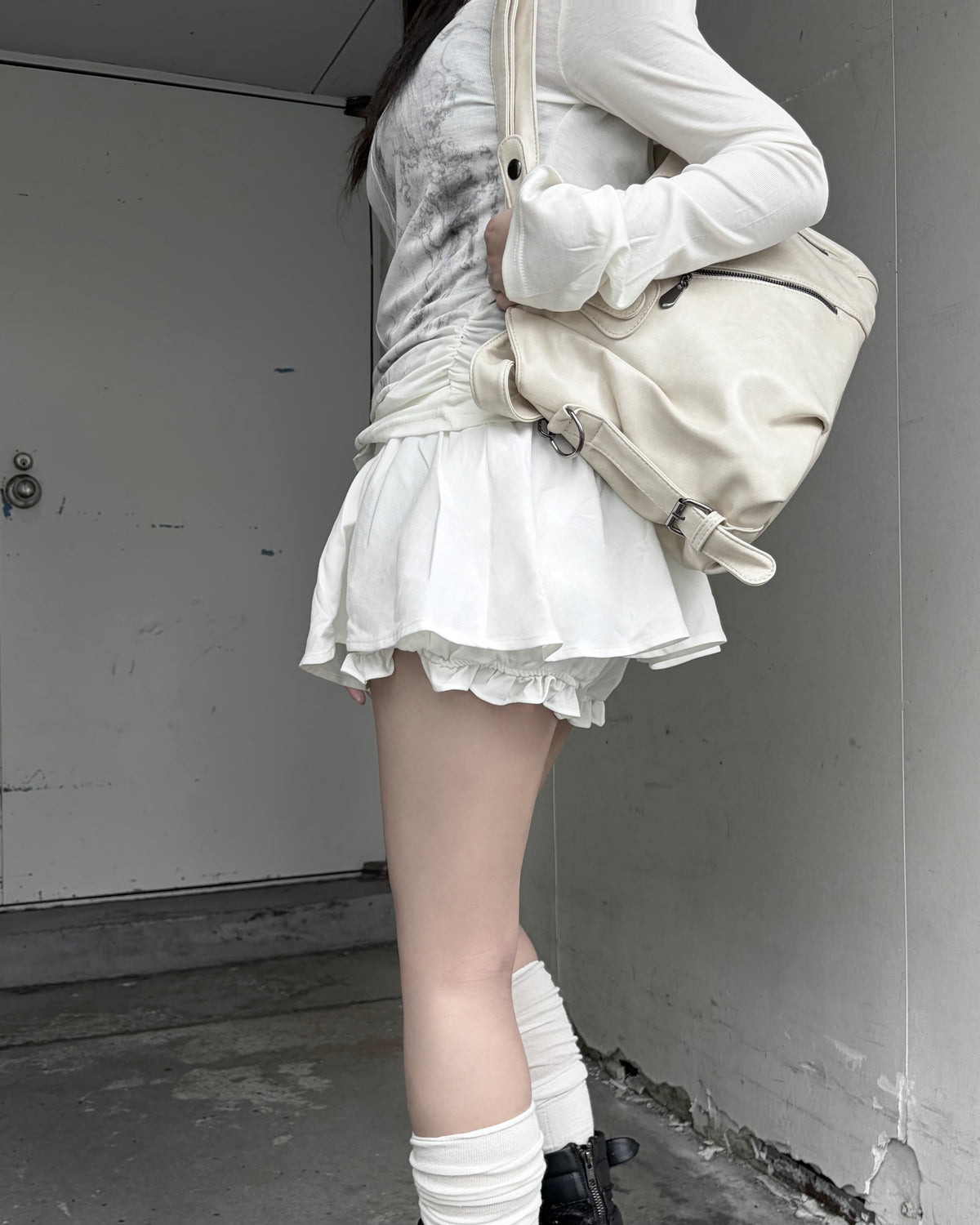 受注制【nmtc+】Frill balloon mini skirt (2color)