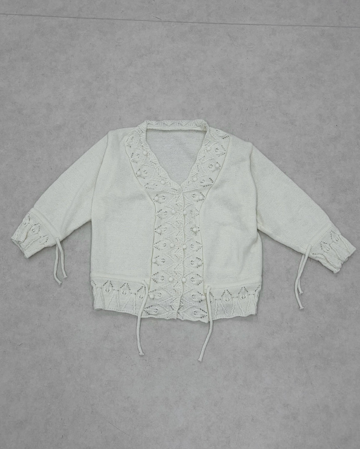 9/18 20:00 発売 国際配送【Nerd out XU】Cozy Vintage Gray Bubble Knit cardigan