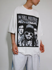【Never mind the XU】print damage tee (2color)