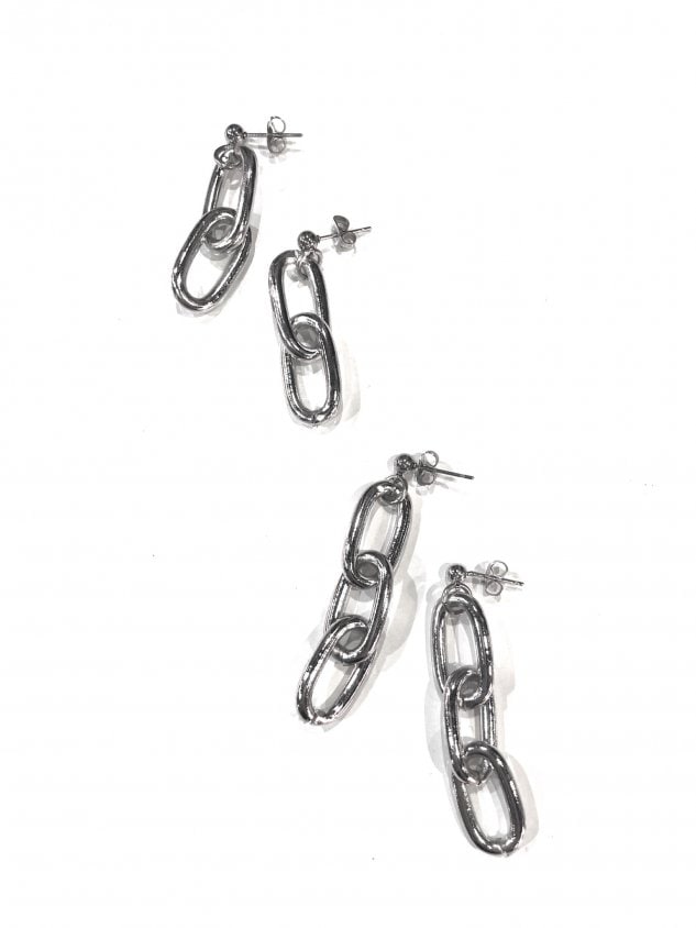 受注制【Never mind the XU】chain pierced earrings