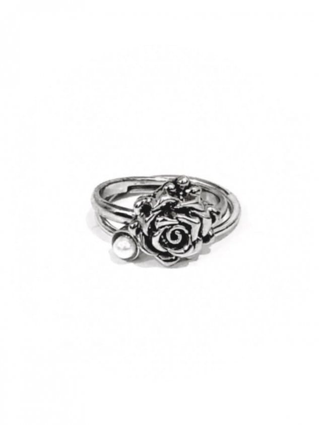 受注制【Never mind the XU】rose layered ring