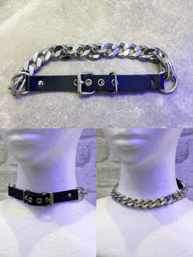 受注制【Never mind the XU】belt chain choker