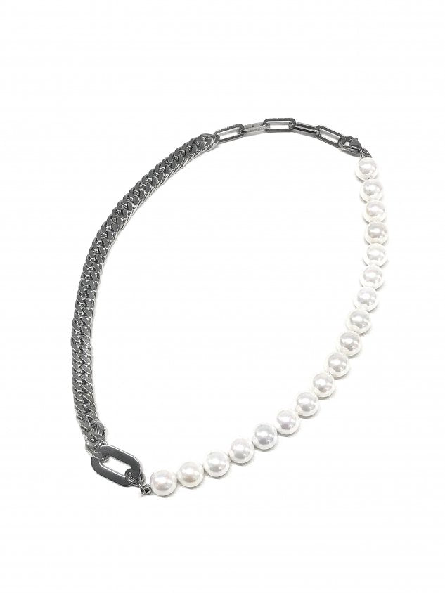 受注制【Never mind the XU】switch pearl chain necklace