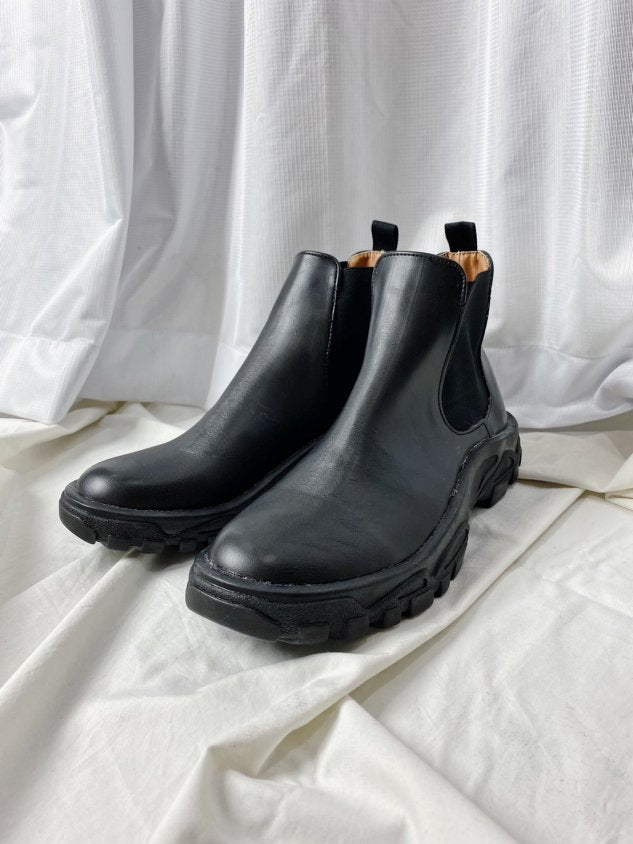 受注制【Chikashitsu +】design sole side gore boots