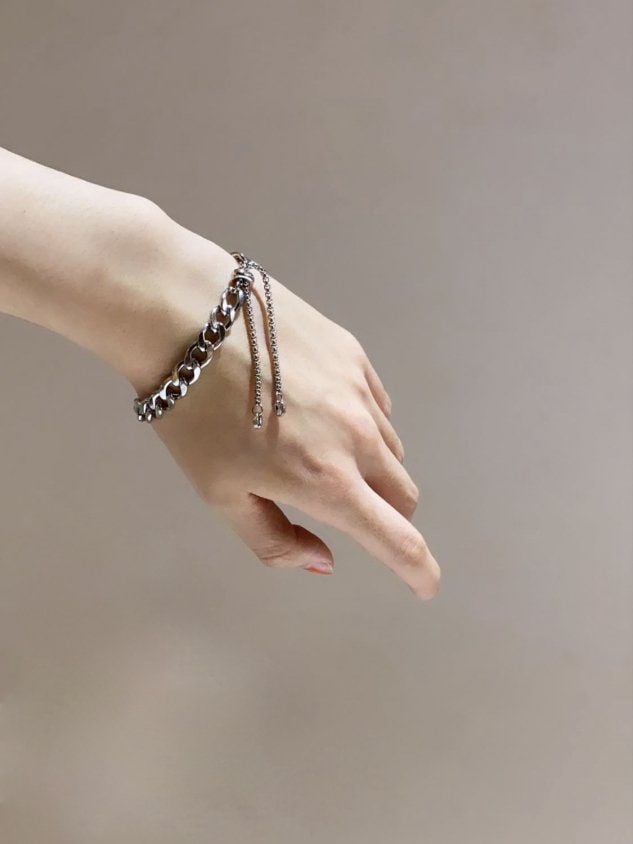 受注制【Chikashitsu +】adjuster chain bracelet
