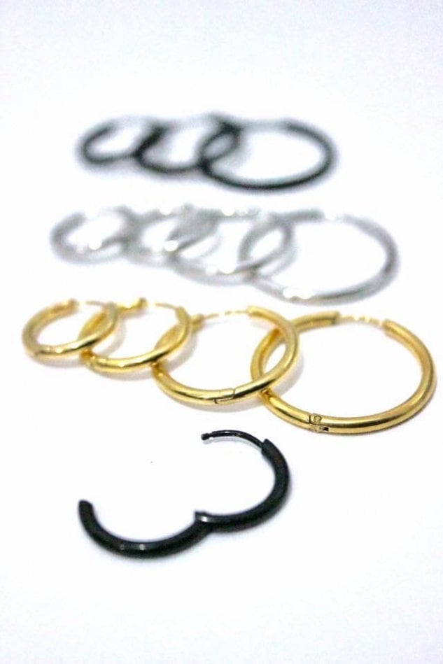 受注制【Chikashitsu +】simple pierced earrings / 【チカシツプラス】シンプルリングピアス