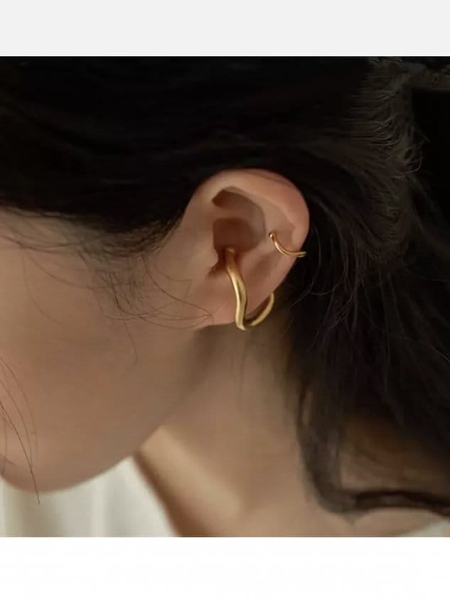 受注制【Chikashitsu +】double ear cuff (2color)