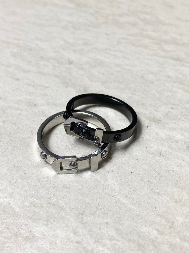 受注制【Chikashitsu +】belt ring (2color)