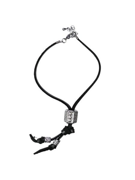 【BYBE RECORDS × BLACK PURPLE】Leather string bracelet