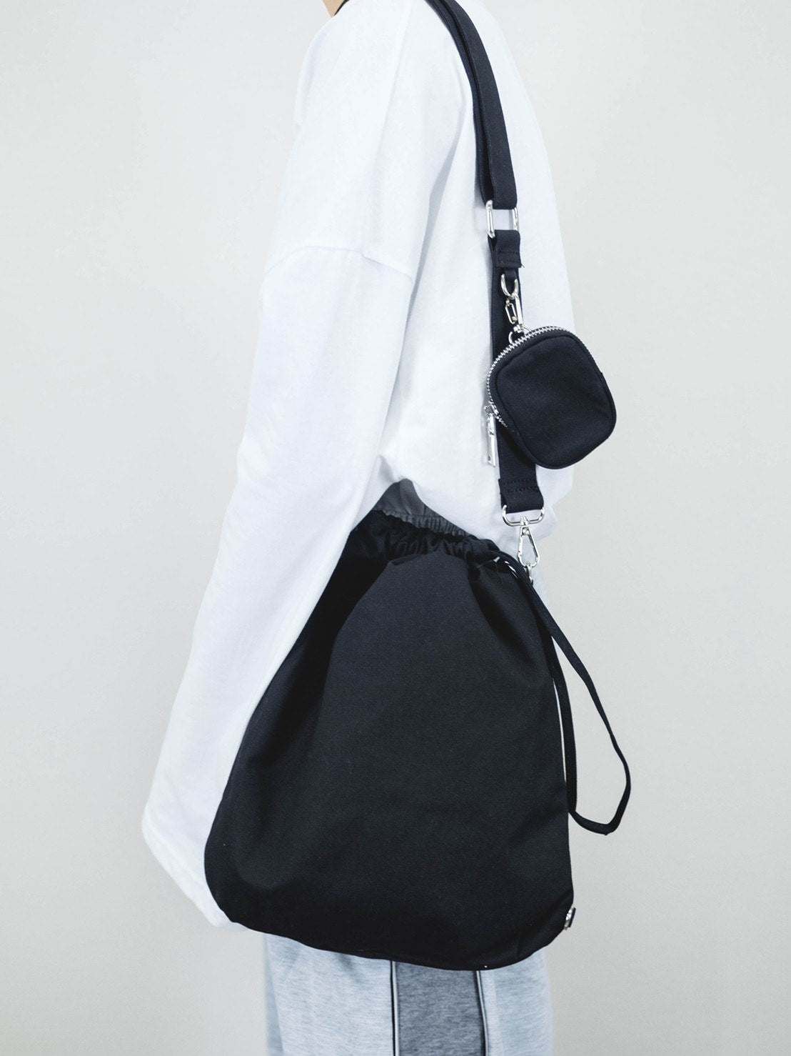 受注制【Chikashitsu +】strap shoulder bag (2color)