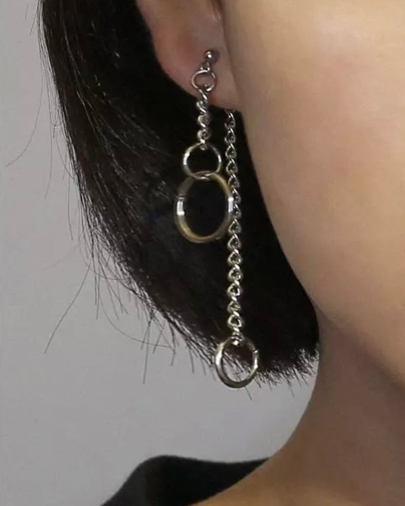 国際配送【Never mind the XU】design pierced earring 5 / 【ネバーマインドザエックスユー】デザインフープピアスシルバーピアス