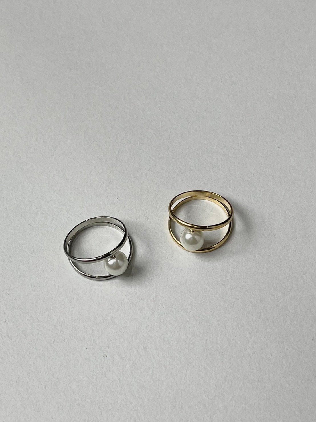 【Chikashitsu + 】pearl design ring (2color)