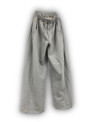 受注制【Never mind the XU】hem button sweat wide pants (2color)
