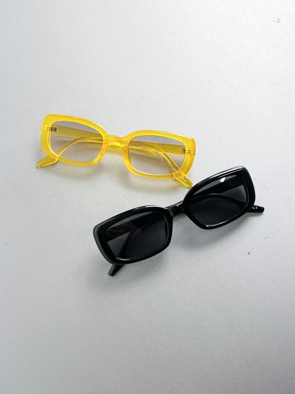 受注制【Chikashitsu +】square color sunglasses (2color)