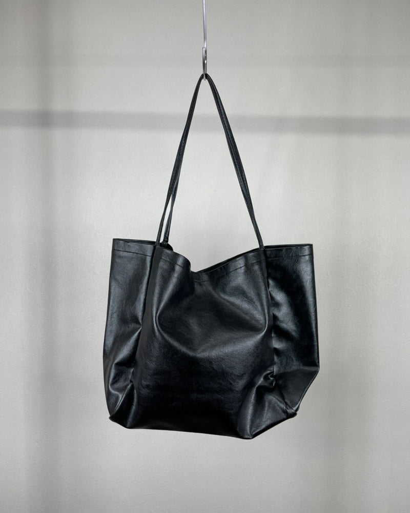 受注制【Chikashitsu +】big leather tote bag