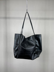 受注制【Chikashitsu +】big leather tote bag