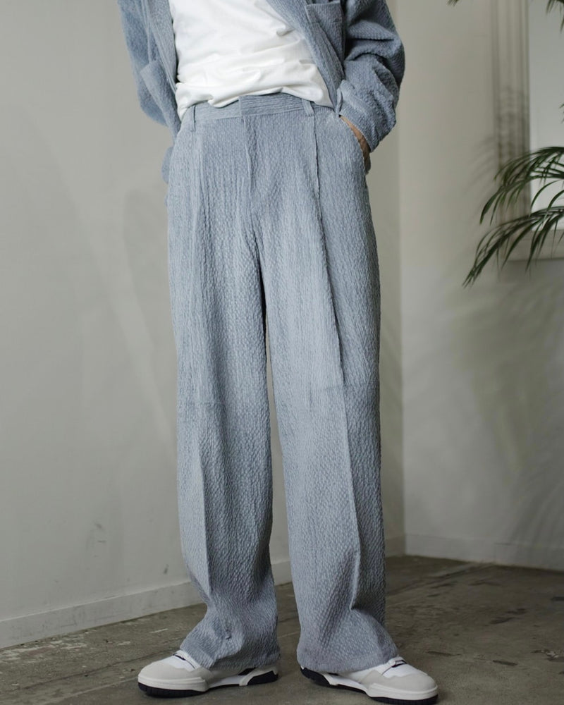 受注制【Chikashitsu +】set up high waist corduroy pants (3color)