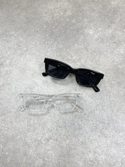 【Chikashitsu +】square design sunglasses (2color)