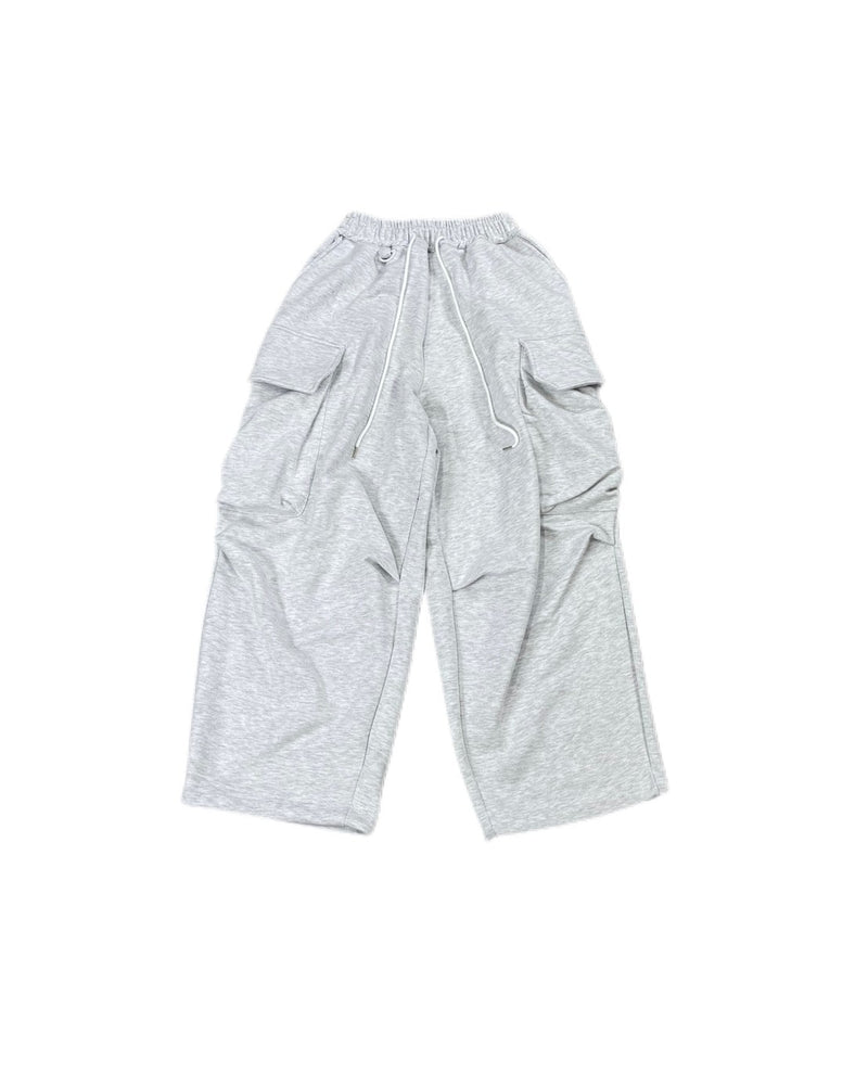 【Chikashitsu +】oversized sweat cargo pants (2color)
