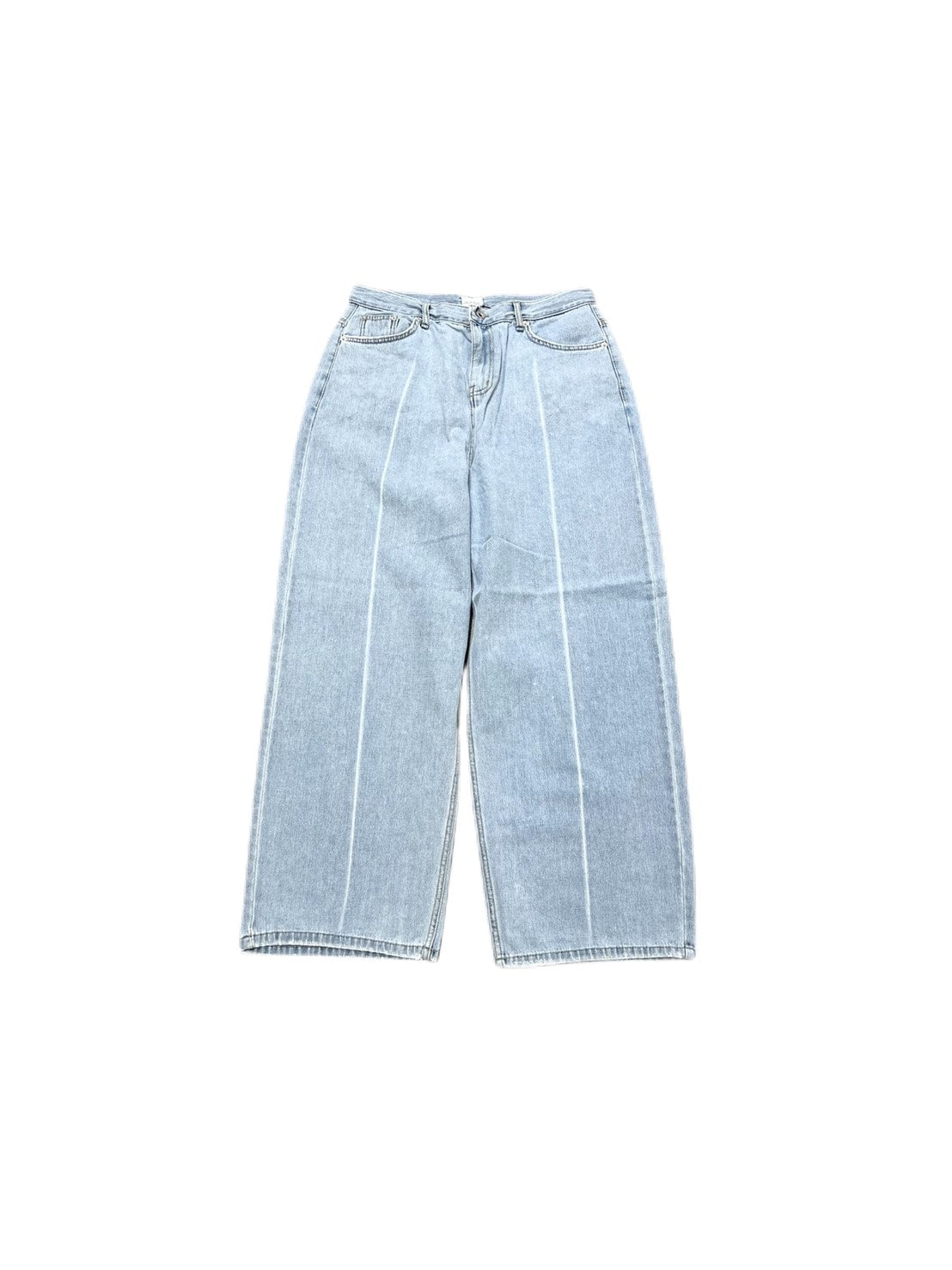 【Chikashitsu +】center breach denim pants (2color)