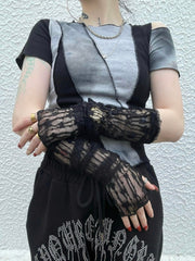 受注制【Never mind the XU】lace arm warmer