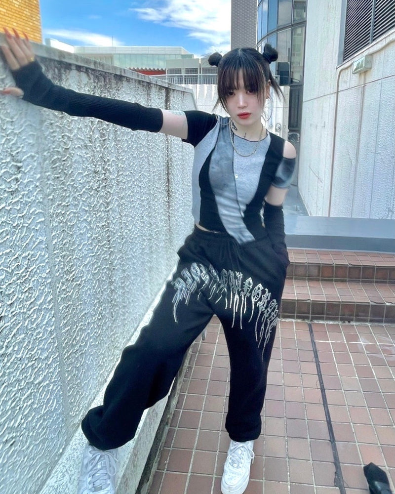 受注制【Never mind the XU】rib arm warmer (2color)