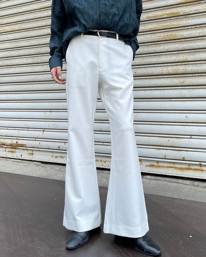 【Chikashitsu + ORIGINAL】full length flare slacks (2color)