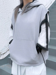 受注制【Never mind the XU】sleeveless hoodie (2color)