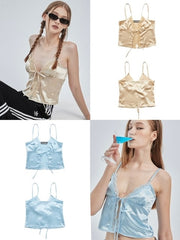 【CRANK】SATIN LACE BUSTIER