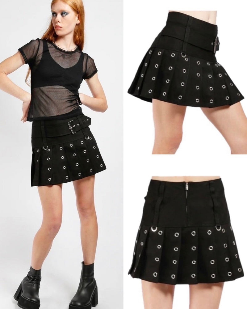 【TRIPP nyc】SUPER ROCKER SKIRT[AF2271] / 【トリップ エヌワイシー】ベルトロッカースタッズミニスカート