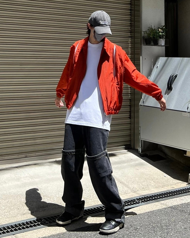 受注制【Chikashitsu +】shoulder slit design blouson (3color)