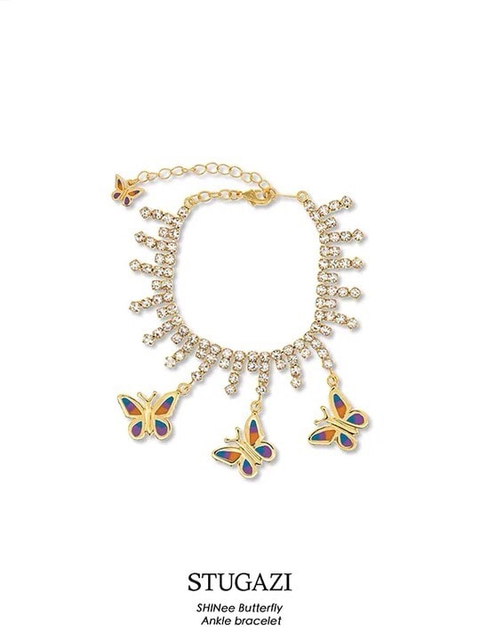 【STUGAZI】SHINee Gold butterfly Ankle bracelet