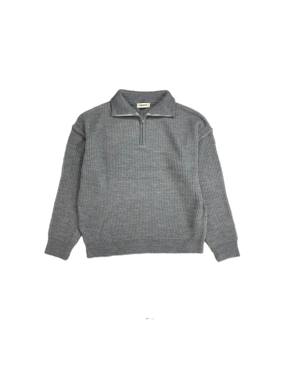 【Chikashitsu +】half zip high neck knit (3color) / 【チカシツプラス】ハーフジップアップハイネック長袖ニット