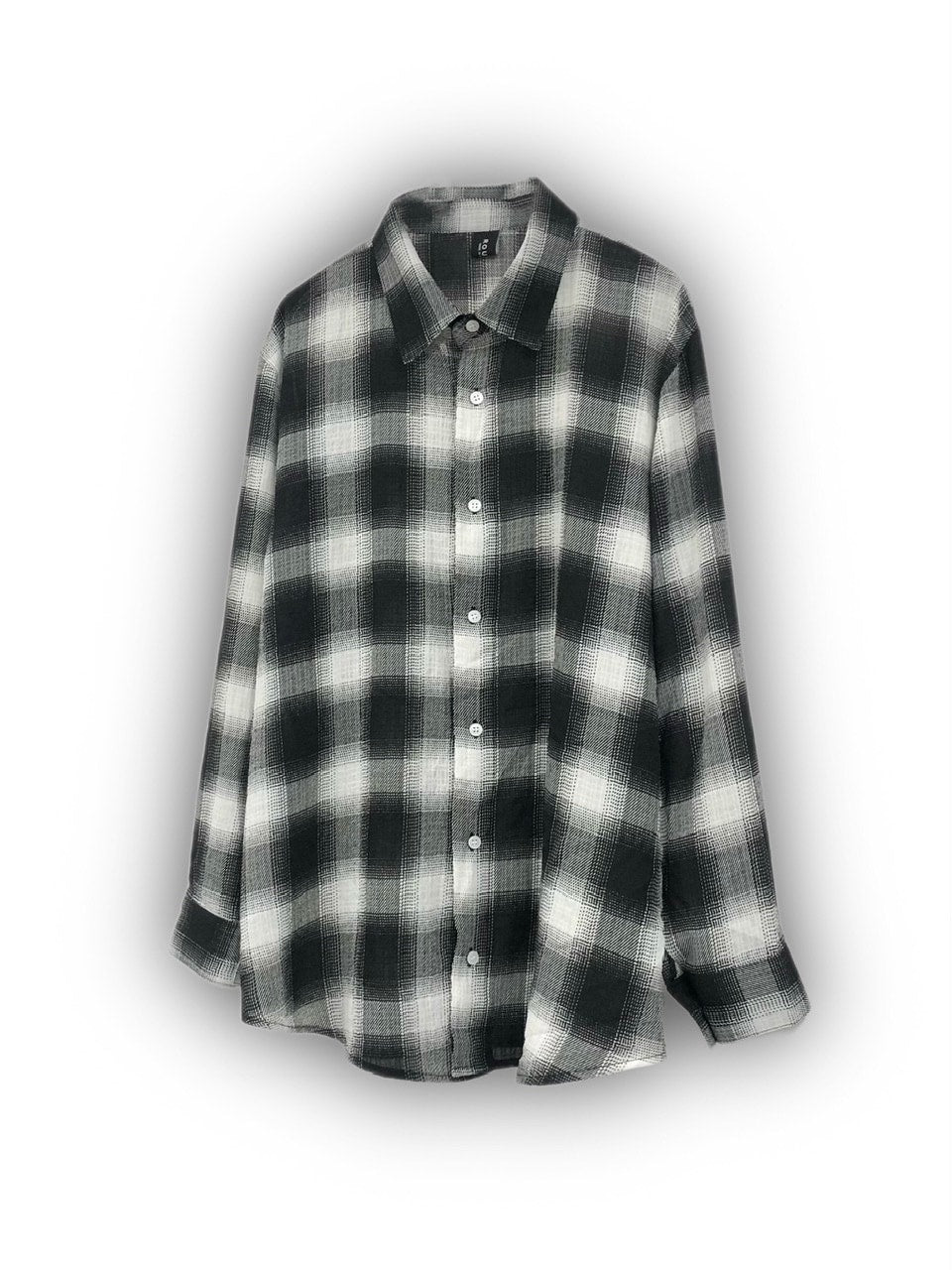 受注制【Never mind the XU】chiffon check shirt (2color) / 【ネバーマインドザエックスユー】シフォンチェック長袖シャツ