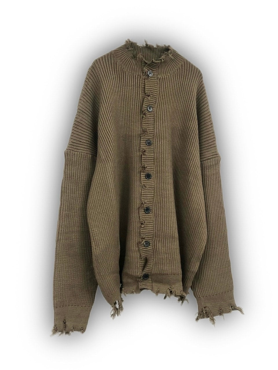 【Never mind the XU】damage knit cardigan (2color)