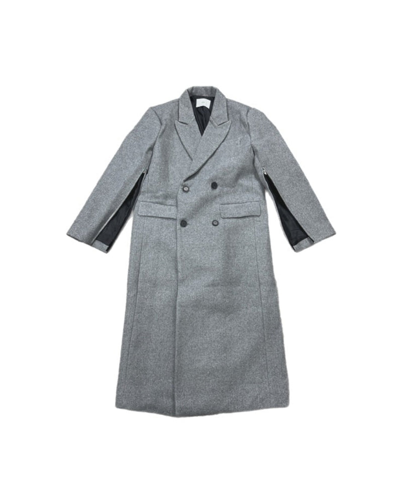受注制【Chikashitsu +】arm zip gentleman coat (2color)
