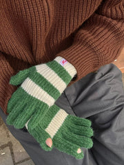 受注制【Chikashitsu +】border hand warmer (2color)