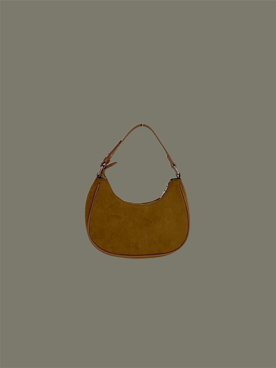 受注制【Chikashitsu +】suede moon hand bag (2color)