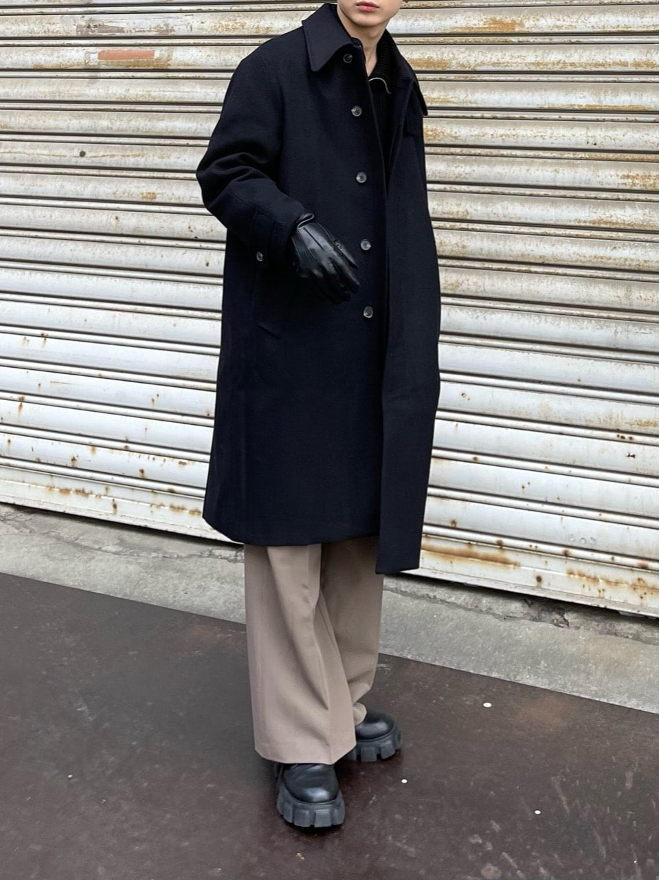 受注制【Chikashitsu +】high neck coat (3color)