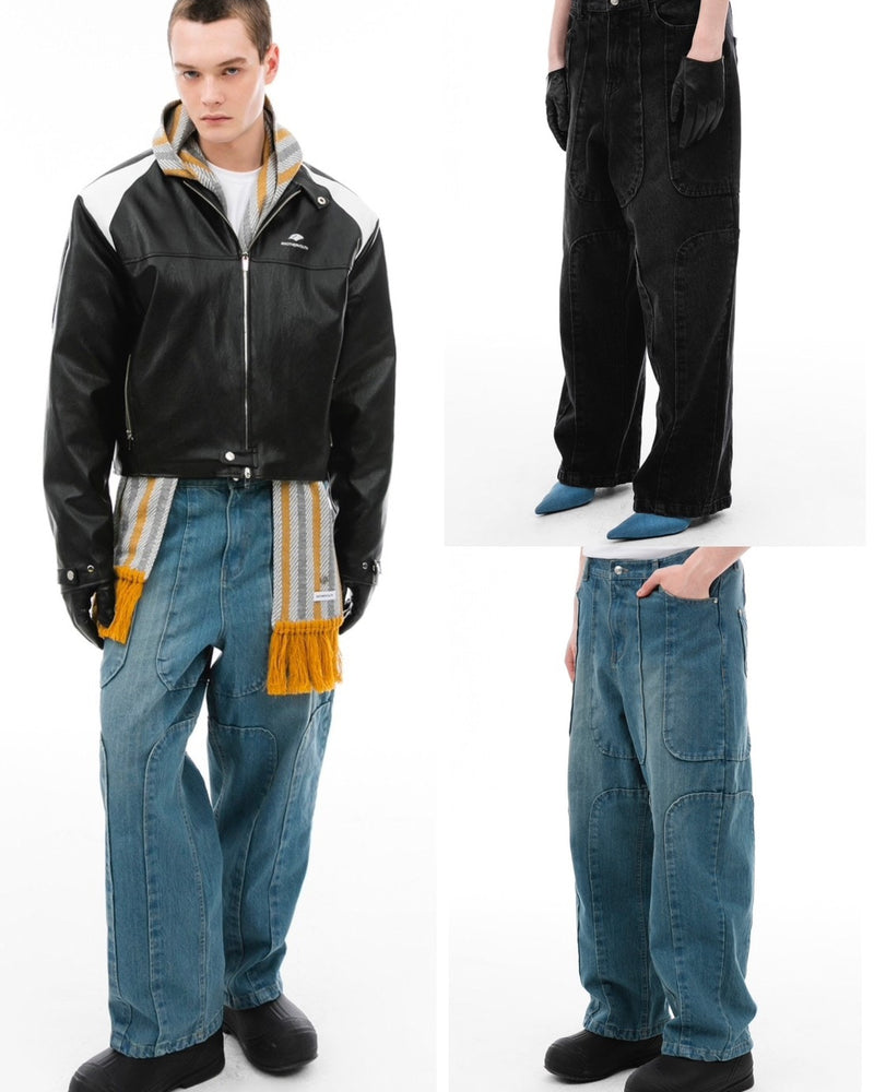 【ANOTHERYOUTH】panel jeans