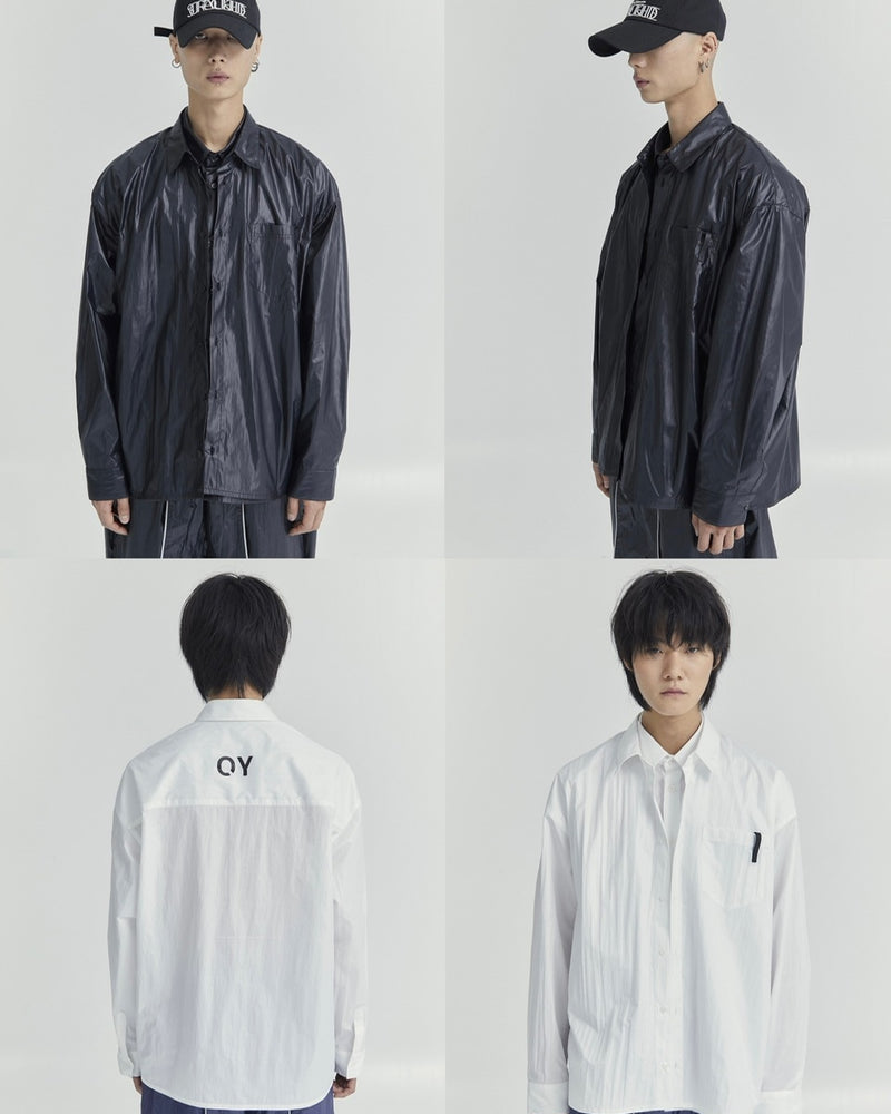 【OY】LAYERED PANEL LOGO SHIRTS