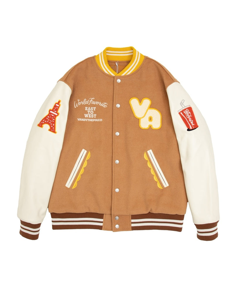【VANDY THE PINK】CHARR BURGER VARSITY JACKET