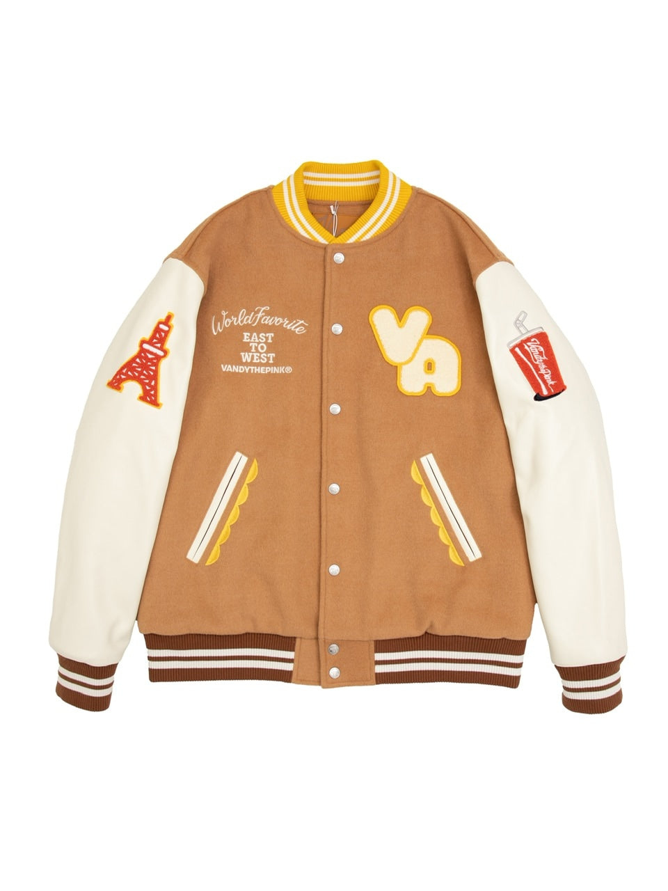 【VANDY THE PINK】CHARR BURGER VARSITY JACKET