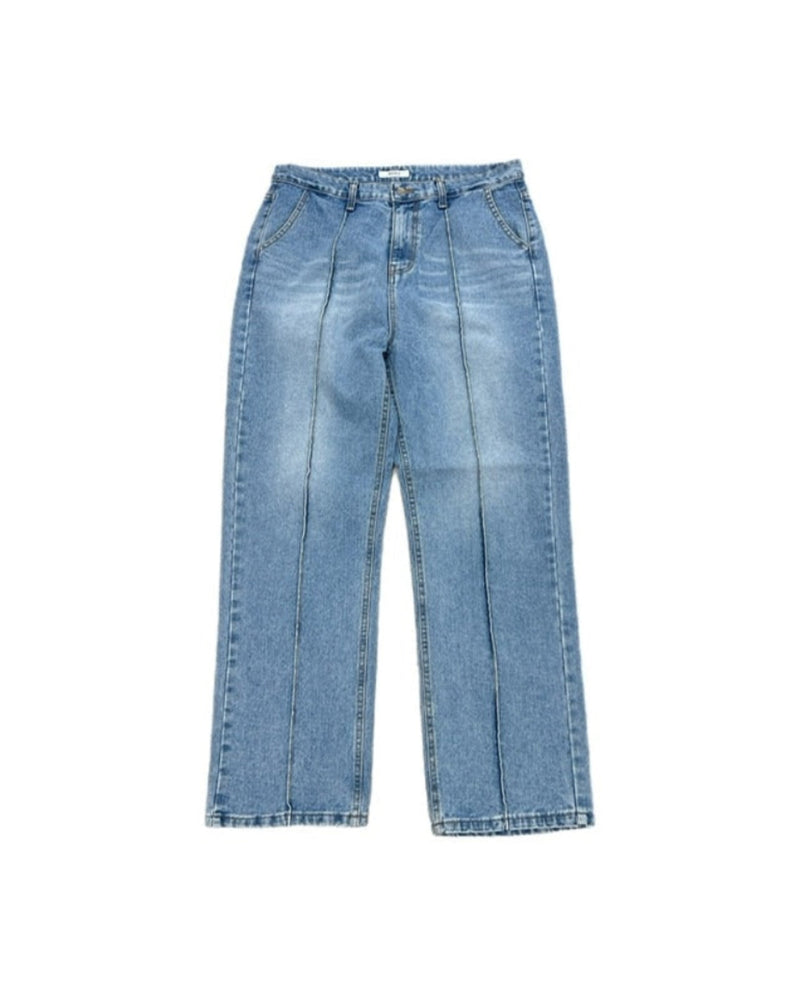 受注制【Chikashitsu +】center press denim pants 2
